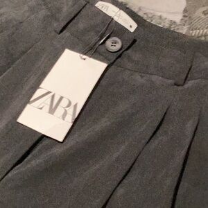 Zara Black, High Waisted, Pleated Pants